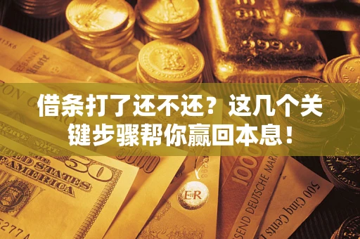济南借条打了还不还？这几个关键步骤帮你赢回本息！