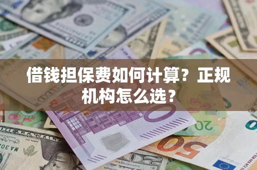 济南借钱担保费如何计算？正规机构怎么选？