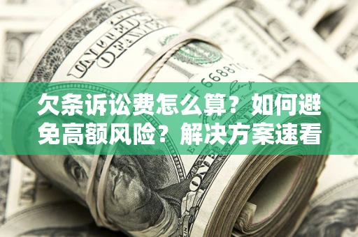 济南欠条诉讼费怎么算？如何避免高额风险？解决方案速看！