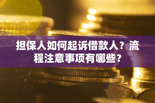 济南担保人如何起诉借款人？流程注意事项有哪些？